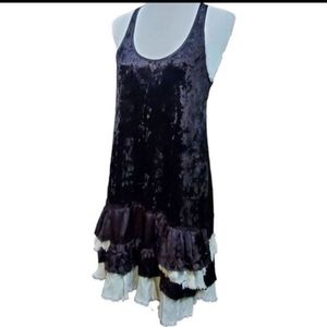 ⭐️SALE⭐️Free People Racerback Velour Ruffle Trim Dress XS